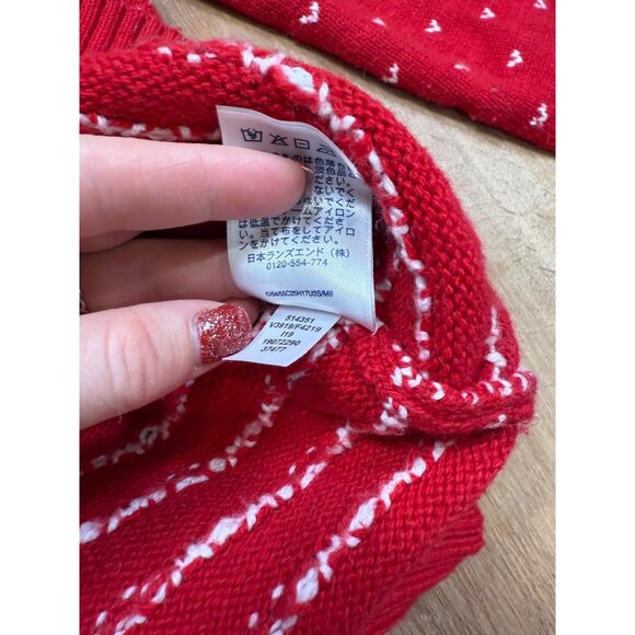 Lands' End Womens Multicolor Scenic Nordic Wool Blend Long Sleeve Sweater Size X - Picture 4 of 7